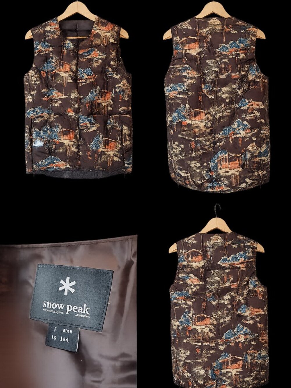 *RARE* Snow Peak 2017 Middle Down Vest Camp Print